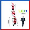 MH Scala Scaletta Babbo Natale con Luci a LED Bianca Fredda da Esterno Balcone IP44