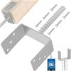 KOTARBAU® Supporto per pali 141 mm per Pali per Recinzioni Legno Ancoraggio Pali al Calcestruzzo Staffe a U Fissaggio Pali Legno Staffe per Travi in Legno Supporto Trave
