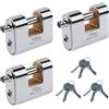 Viro Set Lucchetti corazzati antiscasso Apertura stessa chiave 4117 86 mm