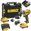 Dewalt DCD703L2T-QW Trapano avvitatore 12V mandrino intercambiabile 2 x 3Ah