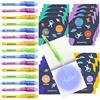 BONNYCO Penna Invisibile e Taccuino, 16 Pezzi Spazio. Gadget Compleanno Bambini, Regalini Fine Festa Compleanno Spazio. Regalino Fine Festa, Giocattoli Pignatta. Gadget Bambini, Scuola, Bomboniere