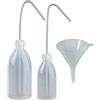 mikken Set di 2 bottiglie da laboratorio, 1 x 250 ml e 500 ml, in plastica senza BPA, made in Germany, imbuto incluso