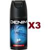 Denim 3 PZ DENIM ORIGINAL DEODORANTE SPRAY 150ML DEO BODY 24H