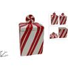 DUE ESSE CHRISTMAS srl 1 Pezzo Barattolo Decorativo in Ceramica Rosso Bianco 25 cm 2 Colori