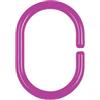 Spirella 1009732 - Anelli per Tenda Doccia C-Minor, Confezione da 12 Pezzi, Colore: Fucsia Trasparente