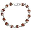 Bracciale fatto a mano in argento sterling 925 con perline naturali Rudraksha...
