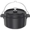 RÖSLE VARIO - Forno olandese di alta qualità in ghisa smaltata, coperchio utilizzabile come padella, con maniglia, 8,5 l, 36 x 30 x 22,5 cm, colore: Nero