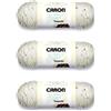 Caron Simply Soft Off White Tweed - 3 confezioni da 141 g, acrilico, 4 medi (pettinato) - 227 m - per maglia/uncinetto