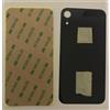 Back vetro compatibile Scocca Posteriore Per iPhone XR Nero Foro Big con Logo
