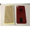 Back vetro compatibile Scocca Posteriore Per iPhone XR Rosso Foro Big con Logo