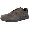 Geox Scarpe Sneakers Geox U Damiano in pelle e camoscio grigio pietra SCONTO