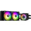 ENERMAX LIQMAXFLO 240 mm CPU AIO Liquid Cooler (LGA 1700, 1200, AM5, AM4) - Xtreme Dual Chamber Pumpe- ARGB VRM - 380W+ TDP (2 X 120 PWM ARGB Silent Flow Fan); ELC-LMF240T-ARGB, nero