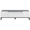 TopQuality Furniture Mobile Porta TV Bianco Laccato Ardesia 160 cm Madia Bassa per Soggiorno