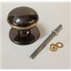 POMOLO POMO PER PORTA PORTONCINO NERO Ø MM. 75 CON BARRA FILETTATA E DADO CIECO