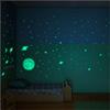Ambiance Sticker Adesivo da parete, motivo luna fluorescente, 30 cm, con 240 piccole stelle e pianeti