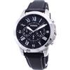 Fossil Orologio Uomo FOSSIL GRANT FS4812 Chrono Vera Pelle Nero