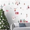 Ambiance Sticker Stickers Adesivi Natale | Sticker Adesivo Festa Invernale - Decorazione da Parete Feste di Natale | 60 x 80 cm