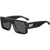 Dsquared2 Occhiali da Sole DSQUARED2 D2 0141/S 08A BLACK GREY 53/23/145 Uomo