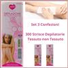 Set300 Strisce per ceretta depilatoria in tessuto per corpo da donna depilazione