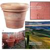 FratelliVagnoni Vaso in terracotta toscana liscio terra siena timbrato fatto a mano giardino