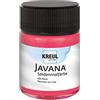 KREUL 8103 - Vernice per seta Javana in barattolo da 50 ml, rosso, vernice a base d'acqua altamente pigmentata e brillante, dal carattere liquido e scorrevole, penetra in profondità nelle fibre