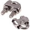cyclingcolors 2x Morsetti per Cavo Fune Metallica Bullone a Forma di U Acciaio Inossidabile A4 Tiranti per Utensili Movimentazione Fai da te, 3mm