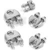 cyclingcolors 5x Morsetti per Cavo Fune Metallica Bullone a Forma di U Acciaio Zincato Tiranti per Utensili Movimentazione Fai da te, 3mm