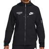 Nike Felpa C/Cappuccio Uomo Sportswear Fleece Full Zip - 010 (Nero/Bianco)