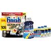 Finish Ultimate Plus IS 105 Lemon + 2 Brillantanti e 3 Curalavastoviglie Lemon