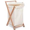 Foppapedretti Porta biancheria Legno (44L) Carrellato Richiudibile ANGEL Noce