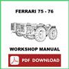FERRARI 75 76 Manuale officina riparazione trattore Workshop service manual CD