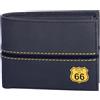 ROUTE 66 - Portafogli uomo - Portafoglio uomo con borsetta- portafoglio porta carte uomo - Portafoglio pelle uomo con RFID ideale come regalo per gli uomini - Portafoglio uomo pelle, Paolo, Blu navy,