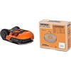 WorxTagliaerba Robot da Giardino Landroid Wr143E, Rasaerba Elettrico a Batteria 20 V, Tosaerba 3 Lame Mobili & WORX WA0177 Filo perimetrale, lunghezza 200 mt. per Robot rasaerba Landroid,colore nero