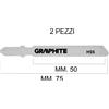 GRAPHITE LAMA LAME SEGHETTO ALTERNATIVO HSS PER FERRO MM. 75 GRAPHITE 57H767 2 PEZZI