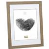 Deknudt Frames Deknudt S43AD2P1_13.0x18,0 - Cornice portafoto con passepartout in Bronzo, Legno, Argento e Argento