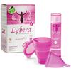 Lybera - Coppetta Mestruale con Kit Igienizzante, Made in Italy, Coppetta Mestruale Morbida, Sicura, in Silicone Medicale, Ecologica, Comoda, Disponibile in 2 Taglie - Taglia 2, Colore Fucsia