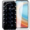 KJYFOANI Custodia Cover per ZTE Blade A75 5G + Vetro Temperato Pellicola; Transparent Sil