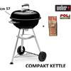 Weber BARBECUE A CARBONE WEBER COMPACT KETTLE 57 DIAMETRO GRIGLIA 57CM + 10KG CARBONE