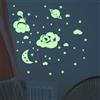 Ambiance Sticker Adesivo fluorescente, luminoso fino a 5 ore di seguito, decorazione per la cameretta dei bambini e dei bambini, adesivo da parete Fluo 50 stelle e 2 cartelli sulle nuvole