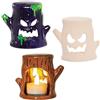 Baker Ross FX641 Portacandele in ceramica per alberi spettrali - Confezione da 3, lavoretti di Halloween in ceramica per bambini