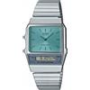 Casio Orologio Uomo Donna CASIO Acciaio VINTAGE AQ-800EC-2AEF Azzurro Argento Anni 80