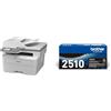 Brother MFCL2960DW Multifunzione Laser B/N a 34 ppm in BUNDLE con TN2510 Toner originale, fino a 1200 pagine