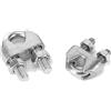 cyclingcolors 2x Morsetti per Cavo Fune Metallica Bullone a Forma di U Acciaio Zincato Tiranti per Utensili Movimentazione Fai da te, 3/8 (9,53mm)