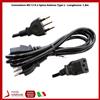 CAVO ALIMENTAZIONE PC MONITOR STAMPANTI CON PRESA ITALIANA 1.8 MT METRI 3 POLI
