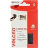 VELCRO Brand Nastro Riapribile Adesivo Nero 20 mm x 50 cm