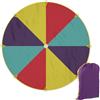 Relaxdays Ø 350 cm Gioco Paracadute Arcobaleno, 8 Maniglie, Telo Ludico per Bambini, Giocattolo Didattico, Multicolore, Poliestere