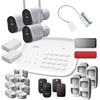 Daewoo Security DASA662AM - Set di allarme SA662, adatto per animali, WiFi, telecamere autonome interne ed esterne, W502, sirena solare e contattore per porta del garage