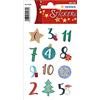HERMA 15189 - Adesivi natalizi con numeri da 1 a 24 (24 adesivi, carta, glitter), etichette adesive permanenti per Natale, artigianato, calendario dell'Avvento
