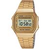 Casio Orologio CASIO VINTAGE 168WG-9EF lcd Donna Uomo Digitale Acciaio ORO Cronografo