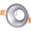 Brightium Anello rotondo da incasso, finitura in argento, con luce LED integrata; ideale per illuminazione decorativa e funzionale in ambienti interni.